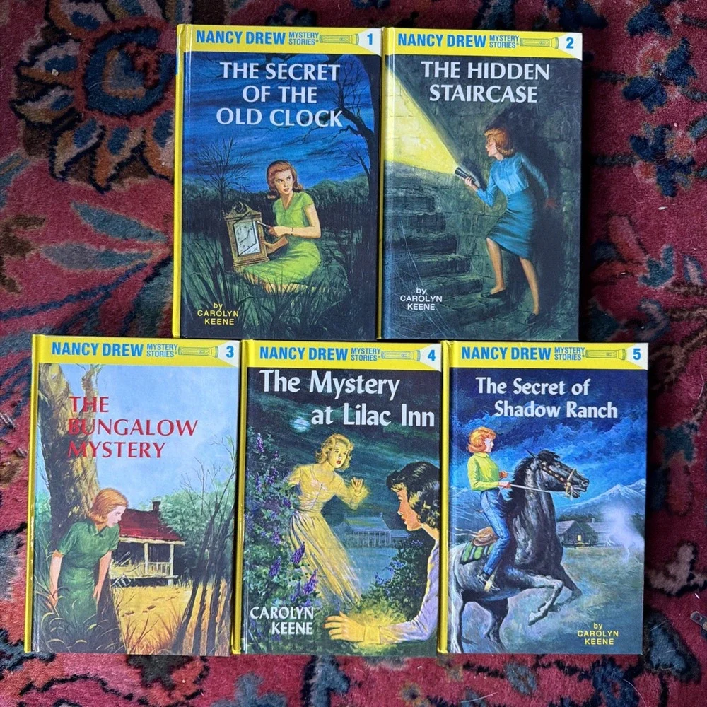 Lot of 5 Nancy Drew Mystery Books Hardcover 1-5